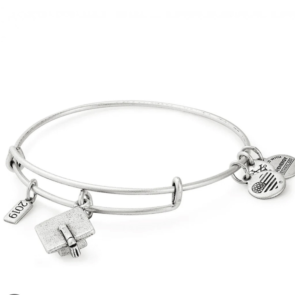 Silver Alex and Ani Graduation Bracelet - Picture 1 of 5